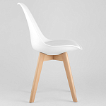 Стул с основой из пластика и мягким сиденьем Arvika White варинант исполнения - 3 | Loft Concept в Кирове