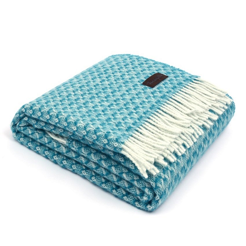 Плед BRIAS TRIANGLE 1510 Marzotto Голубой в Кирове | Loft Concept 