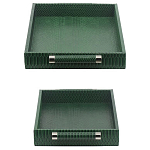 Комплект из двух прямоугольных подносов зеленого цвета Serpent варинант исполнения - 3 | Loft Concept в Кирове