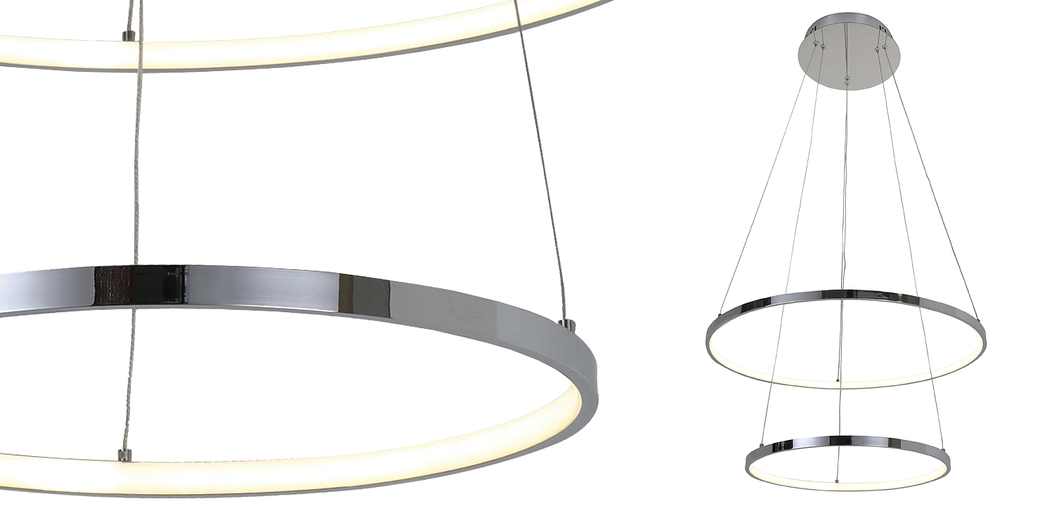 Люстра Ring Horizontal Double chromium 60+40 Люстра Ring Horizontal Double chromium 60+40 - Loft-Concept в Кирове