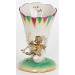 Ваза из фарфора с бронзовой фигуркой ангела Eden Garden porcelain and bronze варинант исполнения - 1 | Loft Concept в Кирове