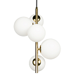 Подвесной светильник с 5-ю белыми шарообразными плафонами Bubble Chandelier варинант исполнения - 3 | Loft Concept в Кирове