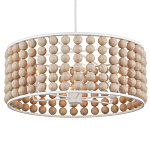 Люстра в форме цилиндра с вставками из деревянных бусин Wooden Beads варинант исполнения - 2 | Loft Concept в Кирове