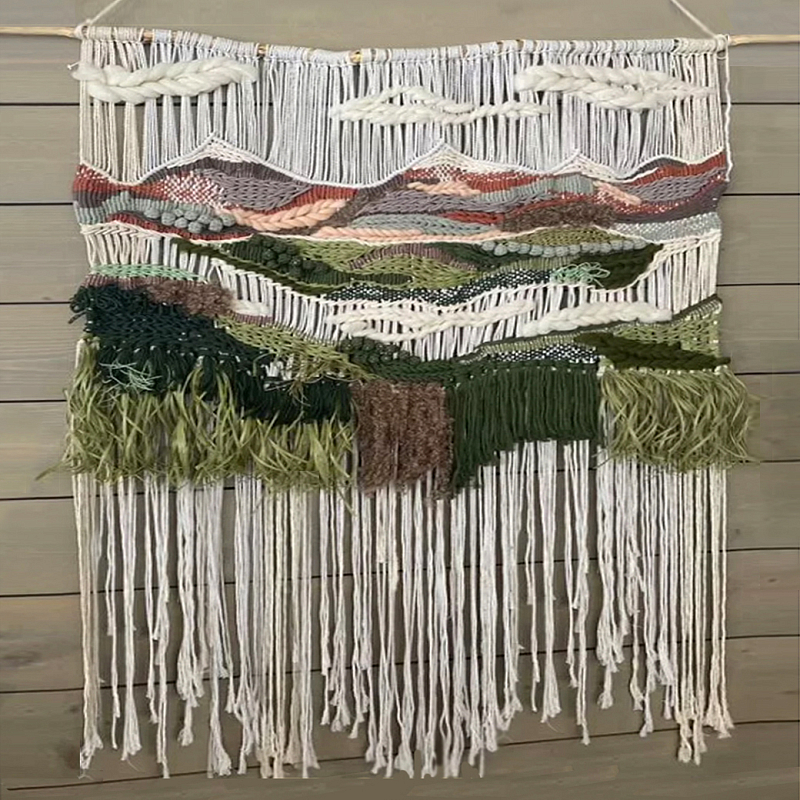  Гобелен Волшебный Лес в зеленых тонах Magic Forest I  Бежевый Зеленый в Кирове | Loft Concept 