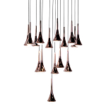 Люстра светодиодная с акриловыми конусообразными плафономи розовое золото Astra 60   варинант исполнения - 1 | Loft Concept в Кирове