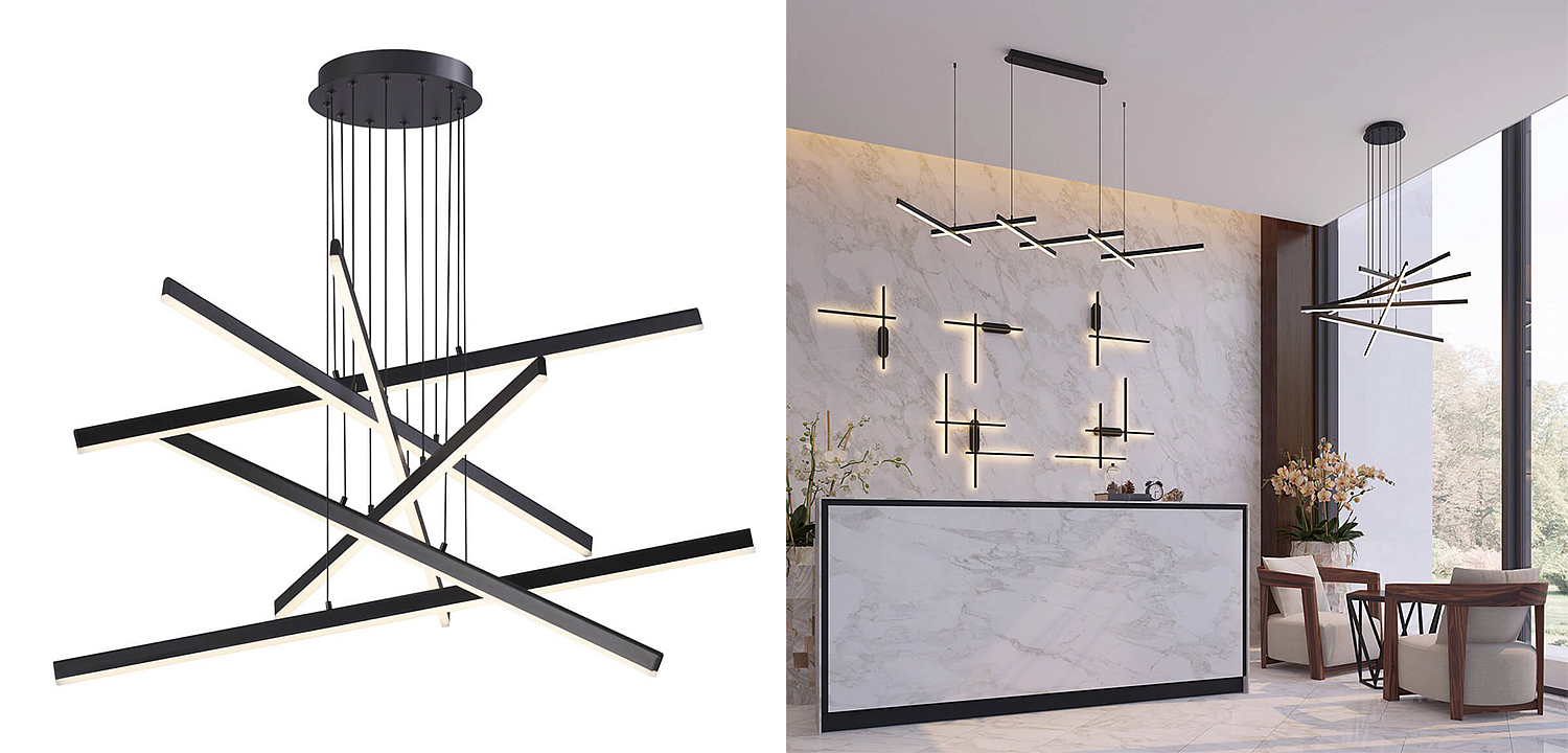 Люстра Rolf Six Black Lines Chandelier Люстра Rolf Six Black Lines Chandelier - Loft-Concept в Кирове