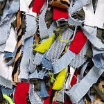 Ковер прямоугольный разноцветный из джинсовой одежды Zero Waste варинант исполнения - 3 | Loft Concept в Кирове