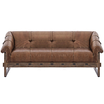 Трехместный диван Duncan винтажная коричневая кожа варинант исполнения - 1 | Loft Concept в Кирове