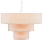 Люстра круглая трехъярусная с тканевыми абажурами Light Soft Glow варинант исполнения - 1 | Loft Concept в Кирове