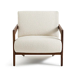 Кресло с обивкой из белого букле Armchair White Boucle варинант исполнения - 4 | Loft Concept в Кирове