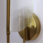 Бра с изогнутым рельефным плафоном Textured Glass варинант исполнения - 4 | Loft Concept в Кирове