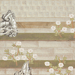 Обои ручная роспись The Art of Learning and Steps for the Flowers by Teo Yang Original colourway on Icefield India tea paper варинант исполнения - 1 | Loft Concept в Кирове