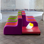 Дизайнерский кофейный стол на круглых ножках Poltronova T02 Pink Coffee Table варинант исполнения - 11 | Loft Concept в Кирове