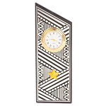 Часы подарочные настольные в виде погона Генерала из натурального камня Змеевик Silver Military Clock варинант исполнения - 7 | Loft Concept в Кирове