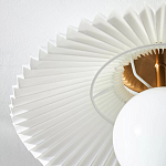 Потолочный светильник с белым плиссированным абажуром Headquarters варинант исполнения - 4 | Loft Concept в Кирове