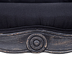 Кресло низкое в стиле прованс Черный Лен Louis French Armchair  варинант исполнения - 5 | Loft Concept в Кирове