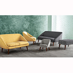 Кресло желтое с принтом Pauley Yellow Armchair варинант исполнения - 4 | Loft Concept в Кирове