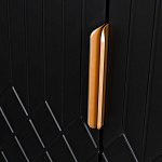 Комод черный округлой формы с рельефным фасадом Black Cut варинант исполнения - 3 | Loft Concept в Кирове