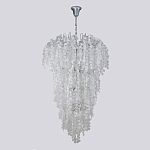 Люстра с прозрачными и белыми подвесками в виде лепестков FAIRYTREE Light варинант исполнения - 2 | Loft Concept в Кирове