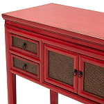 Деревянная консоль в китайском стиле с ящиками и дверцами красная Chinese Console Table варинант исполнения - 4 | Loft Concept в Кирове