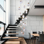 Большая каскадная люстра с хрустальными плафонами Esme Crystal Brass Cascade Chandelier 25 варинант исполнения - 2 | Loft Concept в Кирове