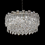 Круглая люстра с хрустальными подвесками на серебряном каркасе Gorgeous Crystal Light варинант исполнения - 5 | Loft Concept в Кирове