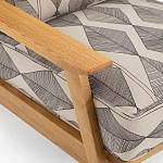 Кресло с каркасом из массива дуба Deniaud Oak Rhombus Beige Armchair варинант исполнения - 5 | Loft Concept в Кирове