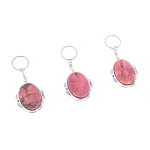 Зеркало брелок складное двухстороннее из натурального камня Родонит Stone Mirrors варинант исполнения - 4 | Loft Concept в Кирове