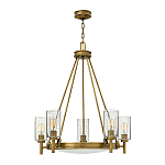  Люстра с 5-ю цилиндрическими плафонами из стекла с пузырьками Hinkley варинант исполнения - 8 | Loft Concept в Кирове