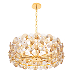 Люстра круглая золотого цвета с круглыми хрустальным элементами Solyria варинант исполнения - 5 | Loft Concept в Кирове