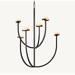 Люстрас 6-ю мраморными плафонами в форме купола Light Warm Light варинант исполнения - 7 | Loft Concept в Кирове