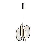 Люстра с гравировкой на акриловых плафонах Gravyura Black D 33 см варинант исполнения - 2 | Loft Concept в Кирове