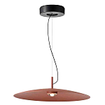 Подвесной светильник круглой формы с коричневым металлическим абажуром Halo Drift варинант исполнения - 1 | Loft Concept в Кирове