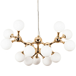 Люстра с плафонами из стеклянных шаров Pearls Suspension Gold Chandelier варинант исполнения - 1 | Loft Concept в Кирове