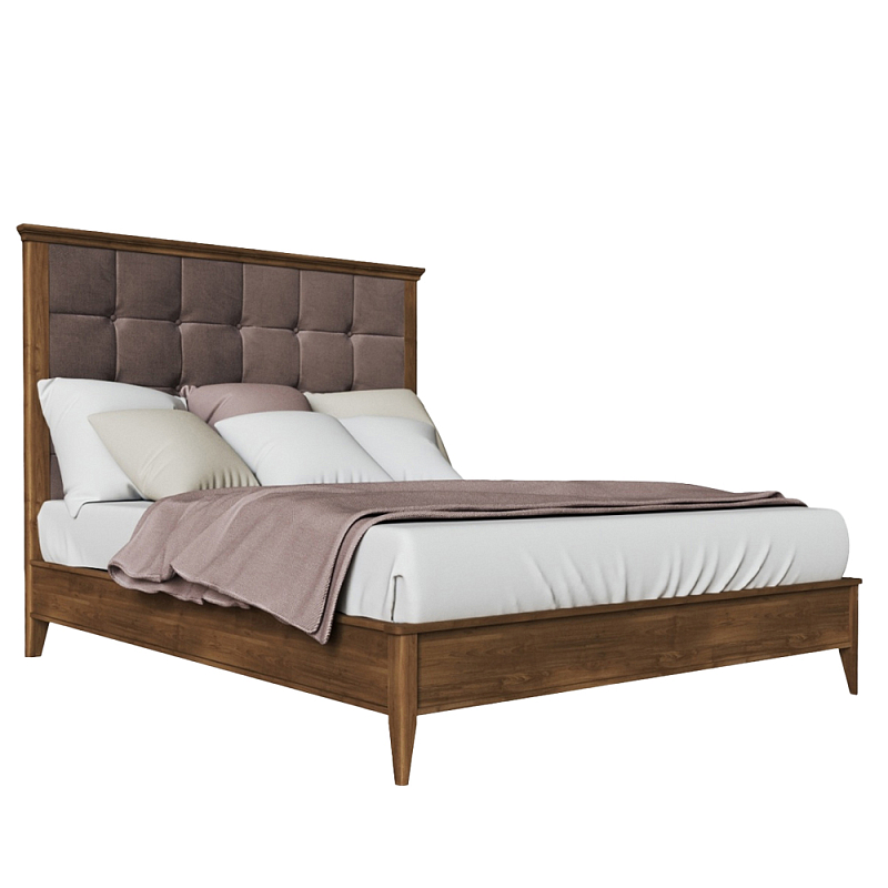 Кровать из массива бука с мягким изголовьем Tasteful Furniture Кровать из массива бука с мягким изголовьем Tasteful Furniture в Кирове | Loft Concept