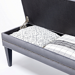 Мягкая банкетка с зоной для хранения Casket Grey варинант исполнения - 4 | Loft Concept в Кирове