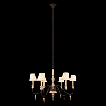 Люстра на металлическом основании с 6-ю белыми тканевыми абажурами Terrain варинант исполнения - 3 | Loft Concept в Кирове