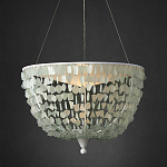 Люстра круглая с каскадом из декоративных элементов Sea Glass варинант исполнения - 4 | Loft Concept в Кирове