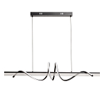 Люстра линейная черного цвета с волнообразным металлическим элементом Luke Lampco Tracer Lamp варинант исполнения - 2 | Loft Concept в Кирове