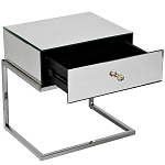 Тумбочка зеркальная с ящиком Mirror Chrome Cabinet варинант исполнения - 2 | Loft Concept в Кирове