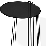 Стол журнальный круглый со столешницей из стекла Gold and Black Marble варинант исполнения - 3 | Loft Concept в Кирове