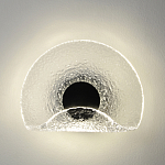 Бра из текстурированного прозрачного стекла с изогнутым краем Textured Glass  варинант исполнения - 3 | Loft Concept в Кирове