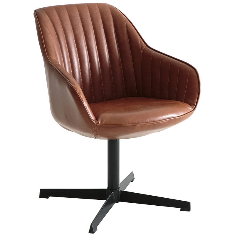 Вращающееся кресло Aled Chair Коричневый Черный Вращающееся кресло Aled Chair Коричневый Черный в Кирове | Loft Concept