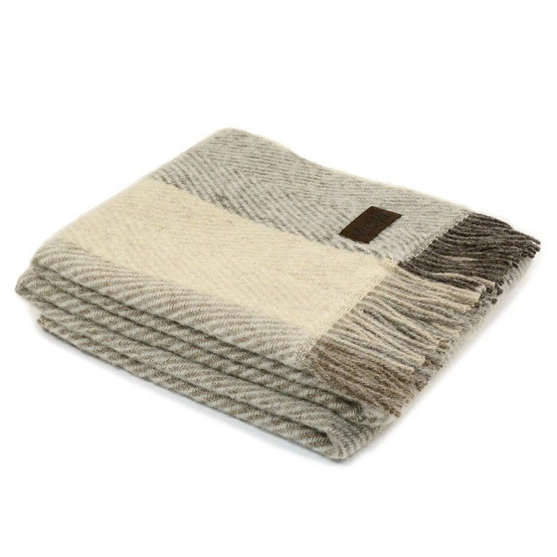 Плед VADSO SPINA 1001 Marzotto Бежево-серый в Кирове | Loft Concept 