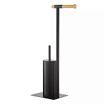 Держатель для туалетной бумаги с ершиком Black Bathroom Accessory варинант исполнения - 3 | Loft Concept в Кирове