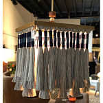 Люстра квадратная плетеная с бахромой Wicker Square Chandelier with Tassels варинант исполнения - 3 | Loft Concept в Кирове