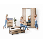 Комод с 3-мя ящиками в стиле лофт Urban Style Space варинант исполнения - 6 | Loft Concept в Кирове