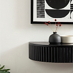 Прикроватный подвесной столик с ящиком черный Bedside Hanging Table варинант исполнения - 5 | Loft Concept в Кирове