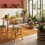 Плетеная корзина в полоску Okiro Wicker Basket варинант исполнения - 2 | Loft Concept в Кирове