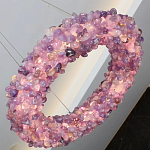 Люстра кргулая из фиолетового хрустального камня Purple Diamond варинант исполнения - 2 | Loft Concept в Кирове